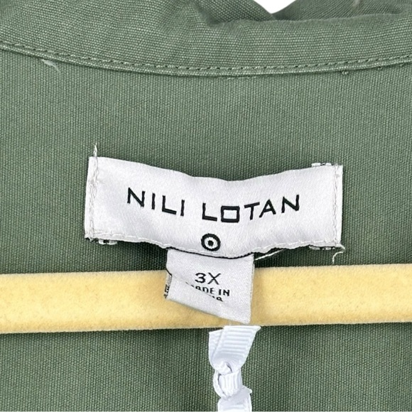 Nili Lotan Women’s Plus Size Belted Button Up Overall Olive Size 3X - Picture 10 of 15